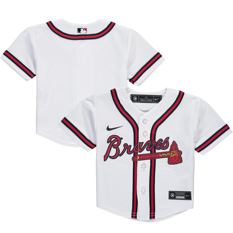 2020 MLB Infant Atlanta Braves Nike White 2020 Replica Team Jersey 1